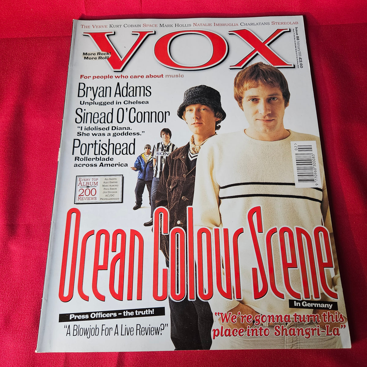 VOX Magazine February 1998 Issue 88 Ocean Colour Scene Bryan Adams Portishead SKU 1493