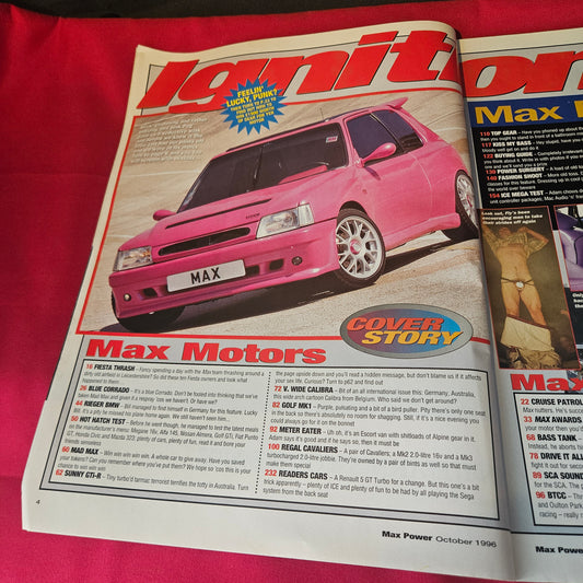 Max Power Magazine October 1996 Pink Peugeot 205 Modified Cars Tuning (1500)