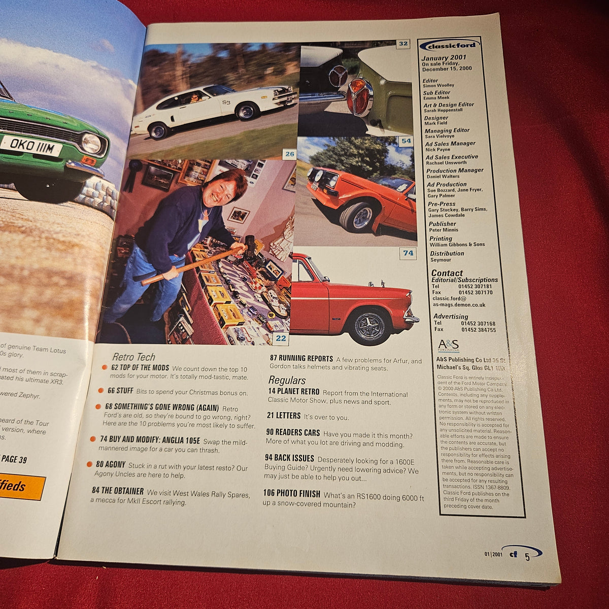Classic Ford Magazine January 2001 MkII Escort RS2000 Lotus Cortina XR3 SKU 1526