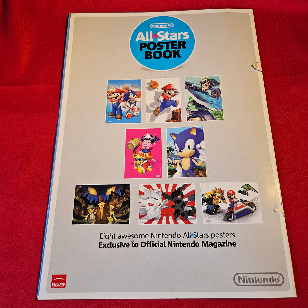 Official Nintendo Magazine All-Stars Poster Book 8 Posters Mario Sonic Zelda SKU 1534