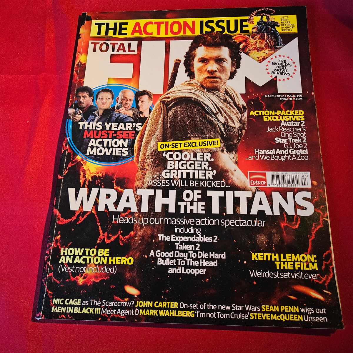 Total Film Magazine March 2012 Issue 190 Wrath Of The Titans Sam Worthington SKU 1537