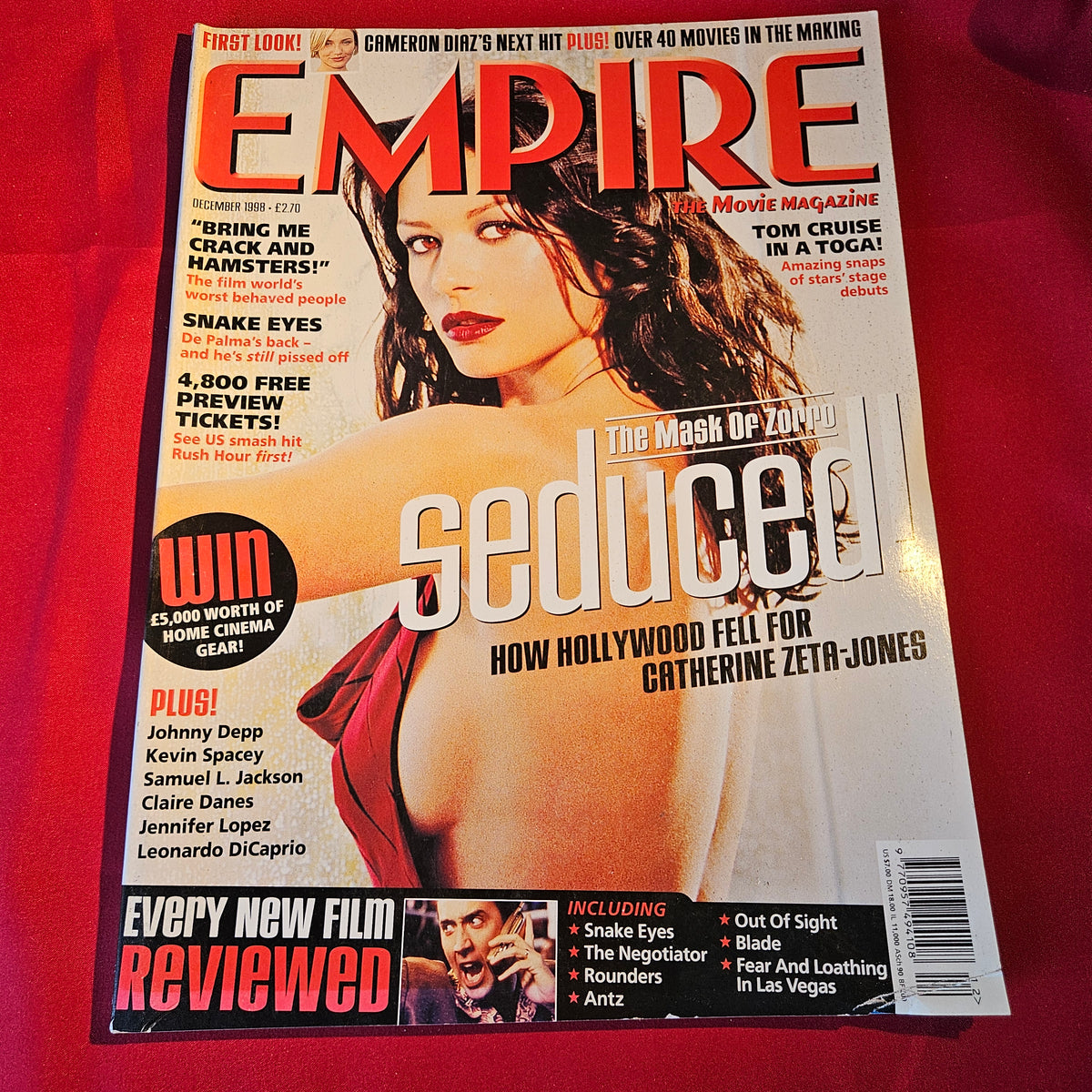 Empire Magazine December 1998 Catherine Zeta-Jones Mask of Zorro SKU 1539