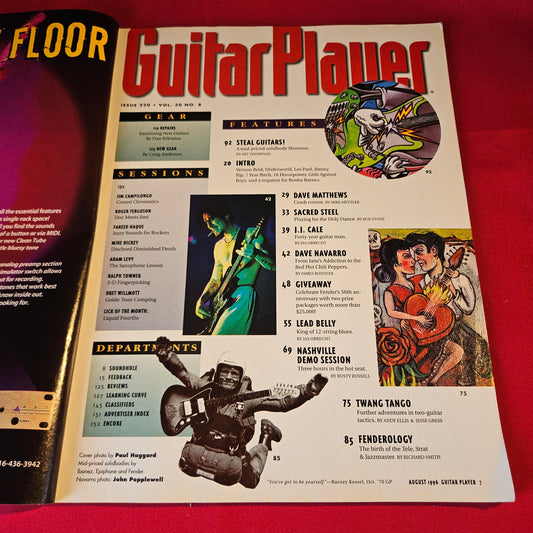 Guitar Player Magazine August 1996 Dave Navarro Dave Matthews SKU 1549