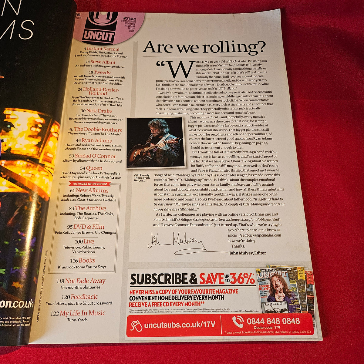 Uncut Magazine October 2014 Nick Drake Queen Ryan Adams Jeff Tweedy SKU 1549