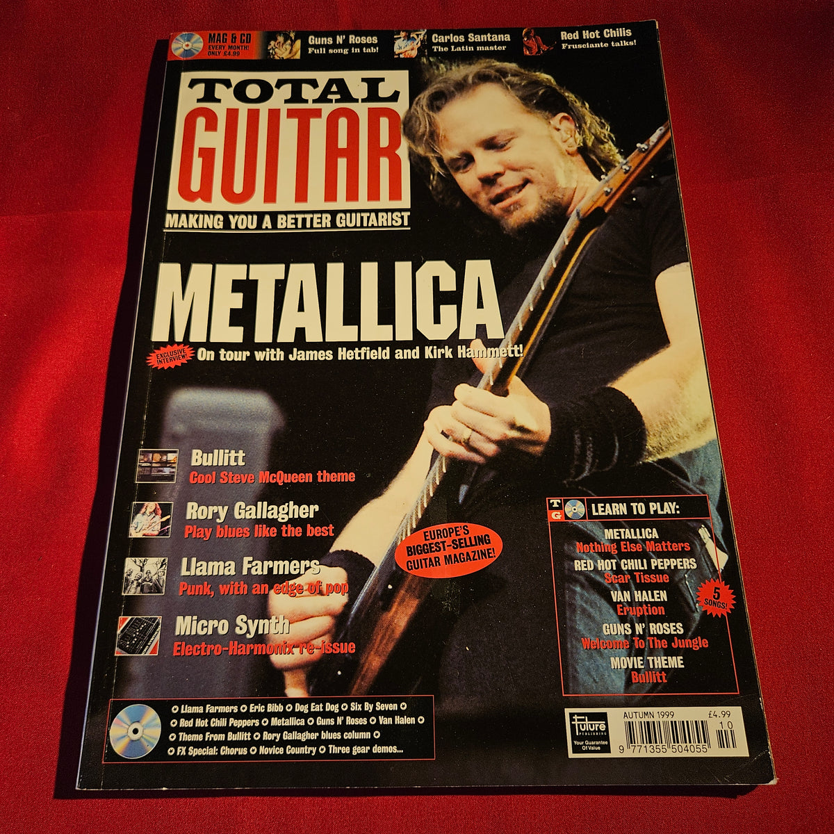 Total Guitar Magazine Autumn 1999 Metallica James Hetfield Kirk Hammett 1565