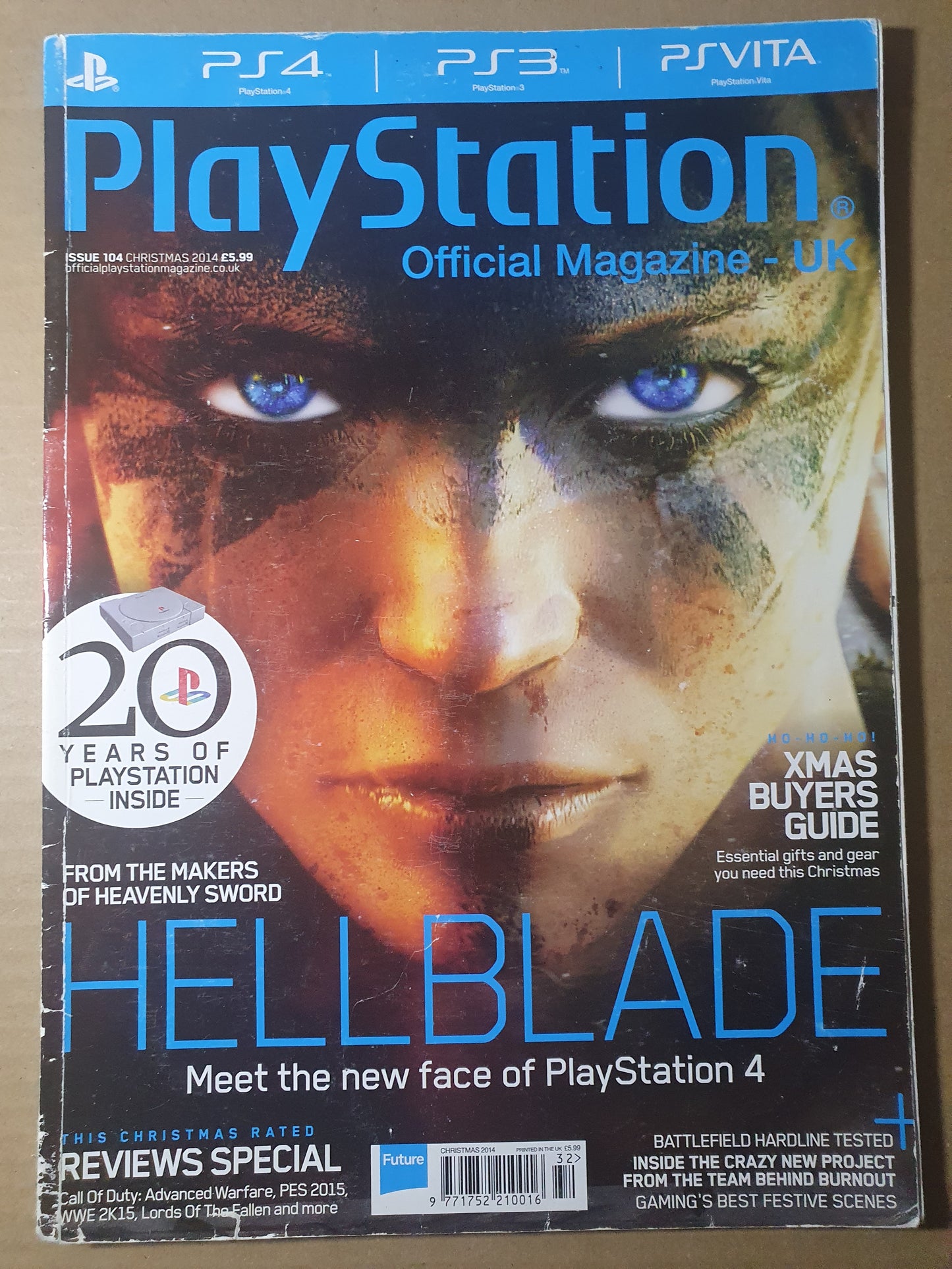 PlayStation Official Magazine UK Christmas 2014 (376) Issue 104 Hellblade PS4 20 Years