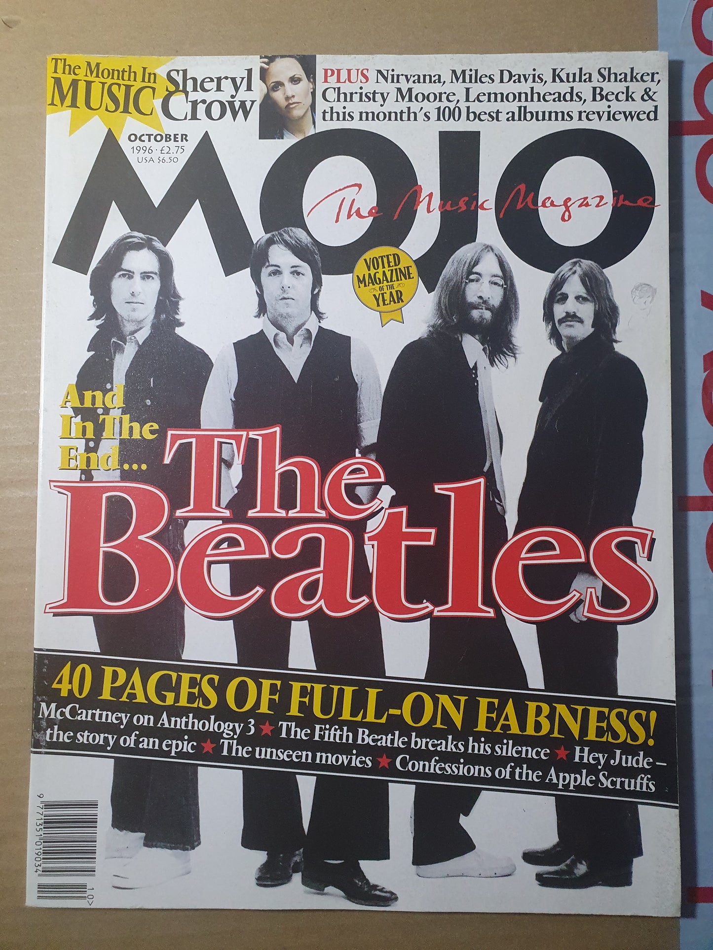 MOJO Magazine October 1996 383 Issue 35 The Beatles Anthology 3 Nirvana Sheryl Crow