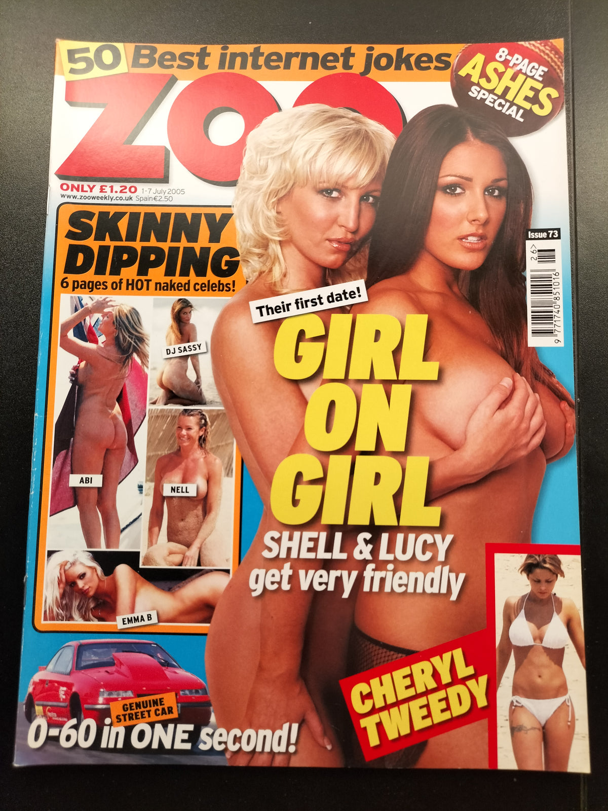 Zoo Magazine 1-7 July 2005 Shell Jubin Lucy Pinder Cheryl Tweedy Issue 73 SKU 1554