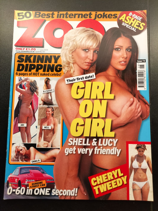 Zoo Magazine 1-7 July 2005 Shell Jubin Lucy Pinder Cheryl Tweedy Issue 73 SKU 1554