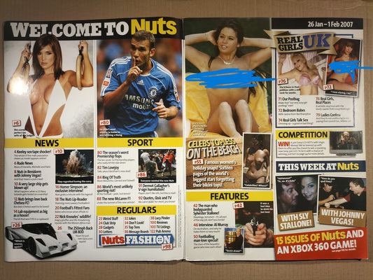 Nuts 26 Jan-1 Feb 2007 (646) Kate Moss Anna Friel Kelly Brook Tanya Lawler Dunn