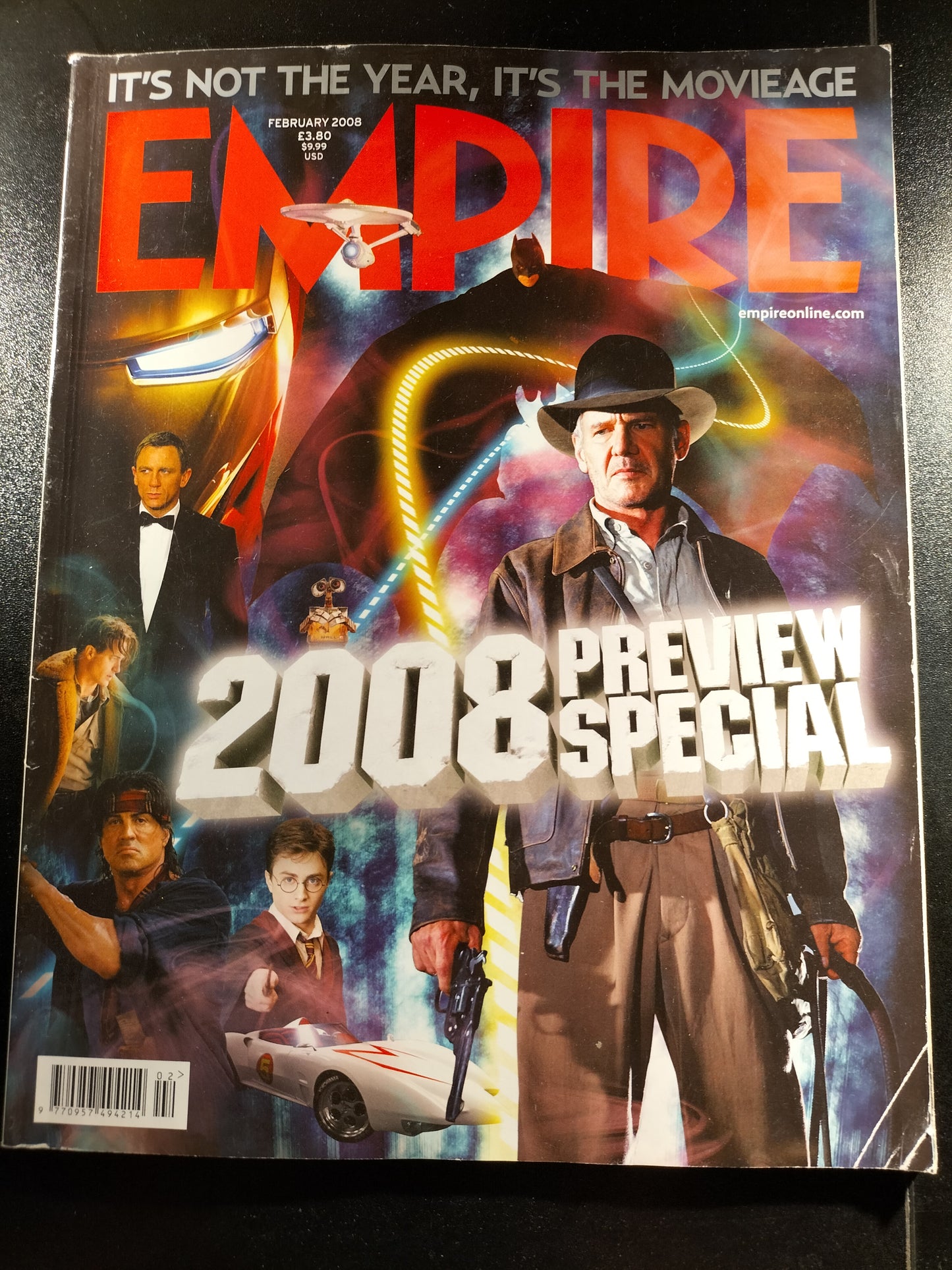 Empire Magazine Feb 2008 662 Issue 224 Indiana Jones Iron Man The Dark Knight VGC