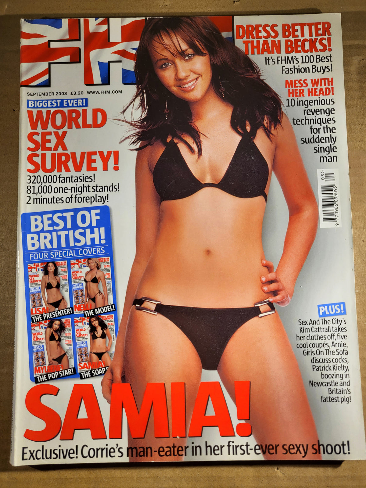 FHM Magazine September 2003 Samia Ghadie Nell McAndrew Myleene Klass SKU 1556