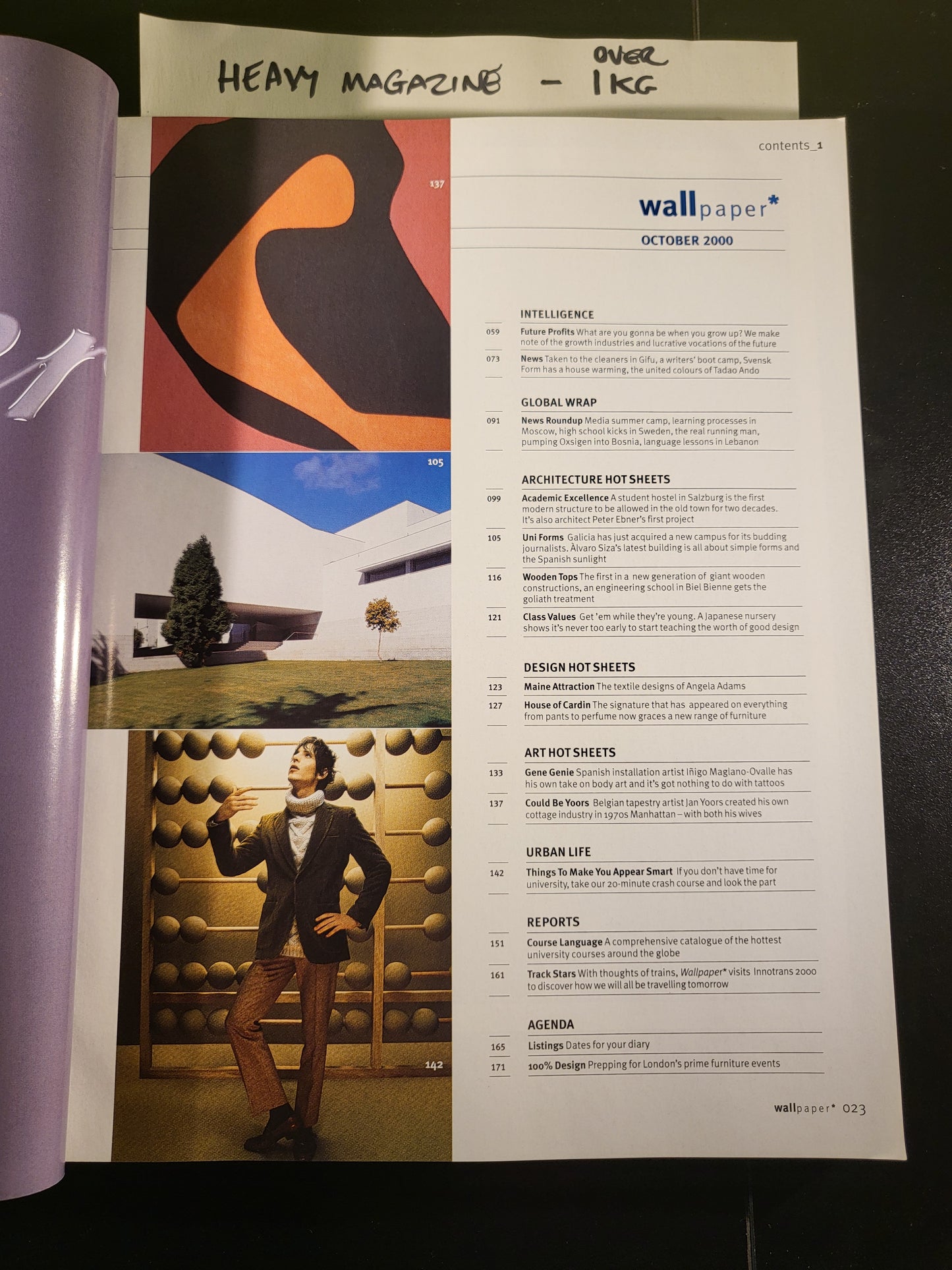 Wallpaper Magazine October 2000 (723) Issue 32 Colin Egglesfield Teach Me Owl Cover VGC