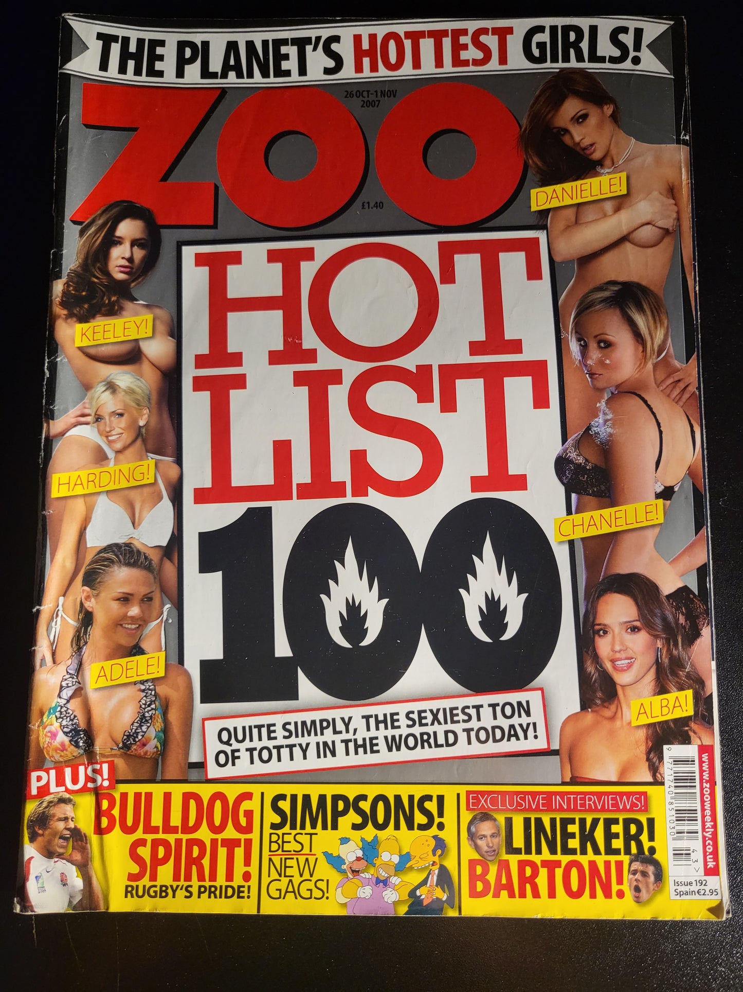 Zoo Magazine 26 Oct-1 Nov 2007 (765) Keeley Harding Alba Emily Scott POSTER