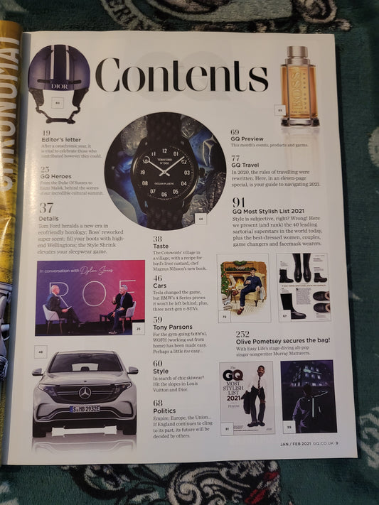 GQ Magazine Jan/Feb 2021 British (798) Piers Morgan Sir Tom Moore Ozzy Osbourne