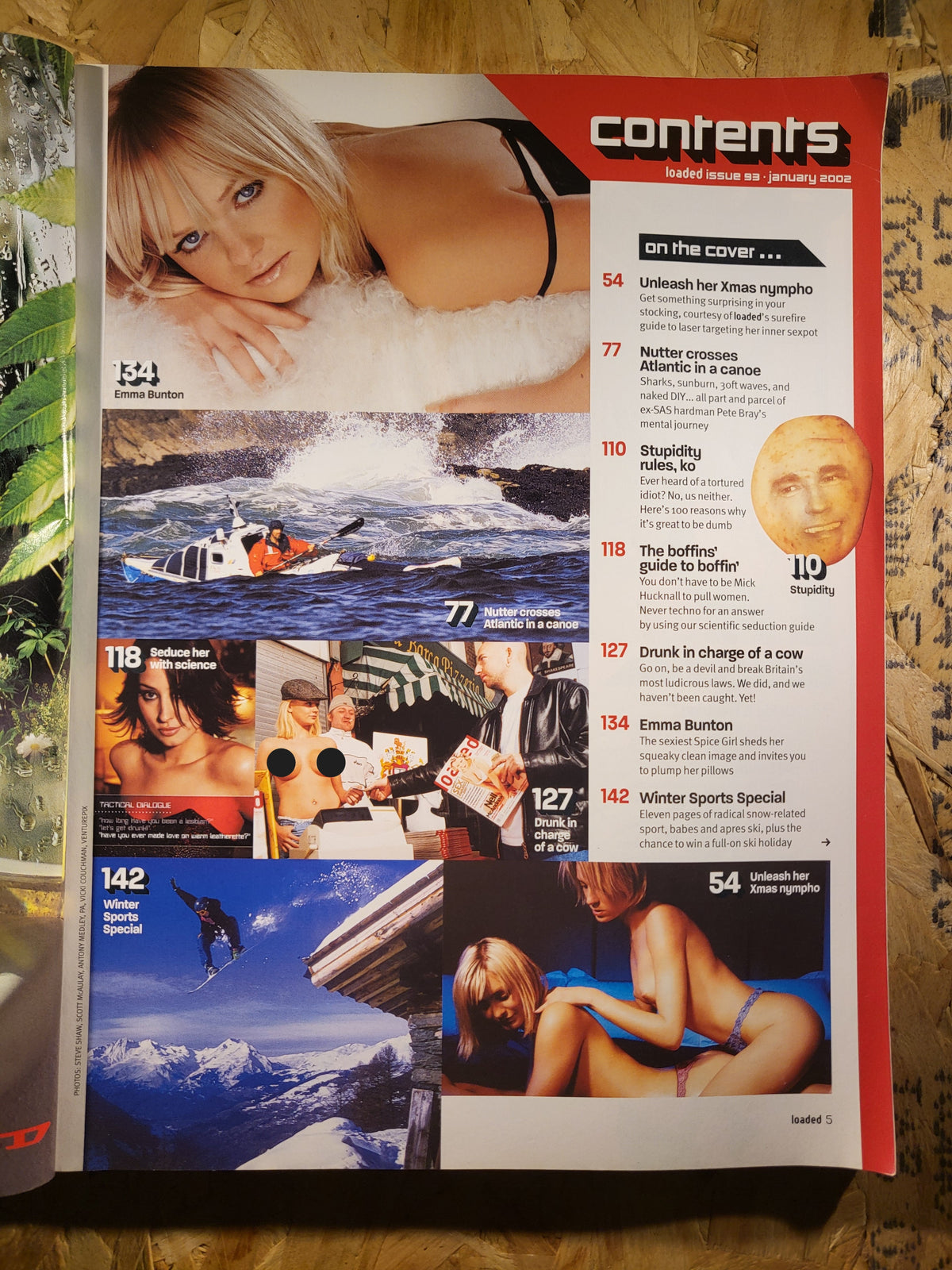 Loaded Magazine January 2002 Emma Bunton Vinnie Jones Ali Landry Issue 93 SKU 1557