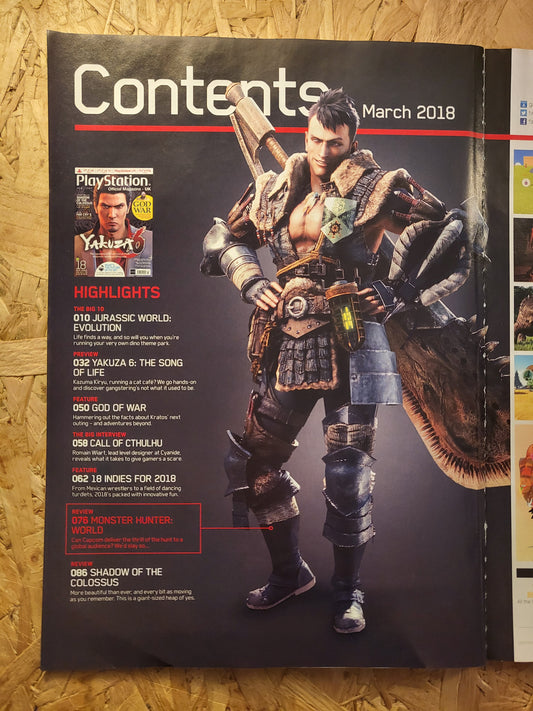 PlayStation Official Magazine March 2018 UK 146  (936) Yakuza 6 God of War Jurassic World