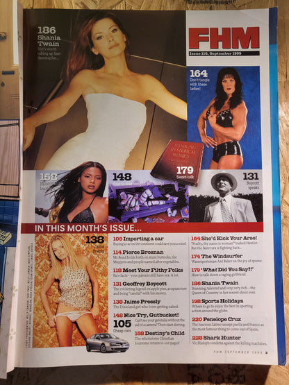 FHM Magazine September 1999 (940) Shania Twain Penelope Cruz Jaime Pre ...