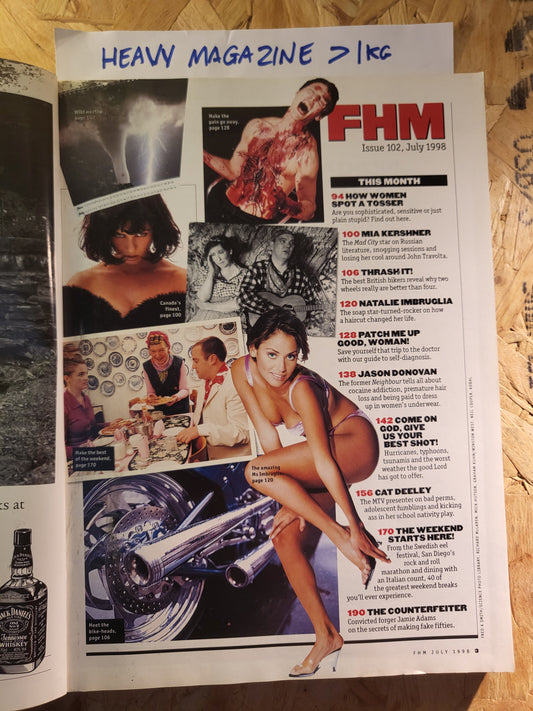 FHM Magazine July 1998 (940) Cat Deeley Mia Kershner Natalie Imbruglia