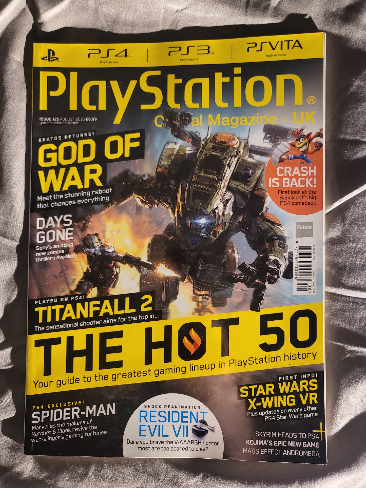 PlayStation Official Magazine August 2016 UK 125 (971) God of War Titanfall Days GOne