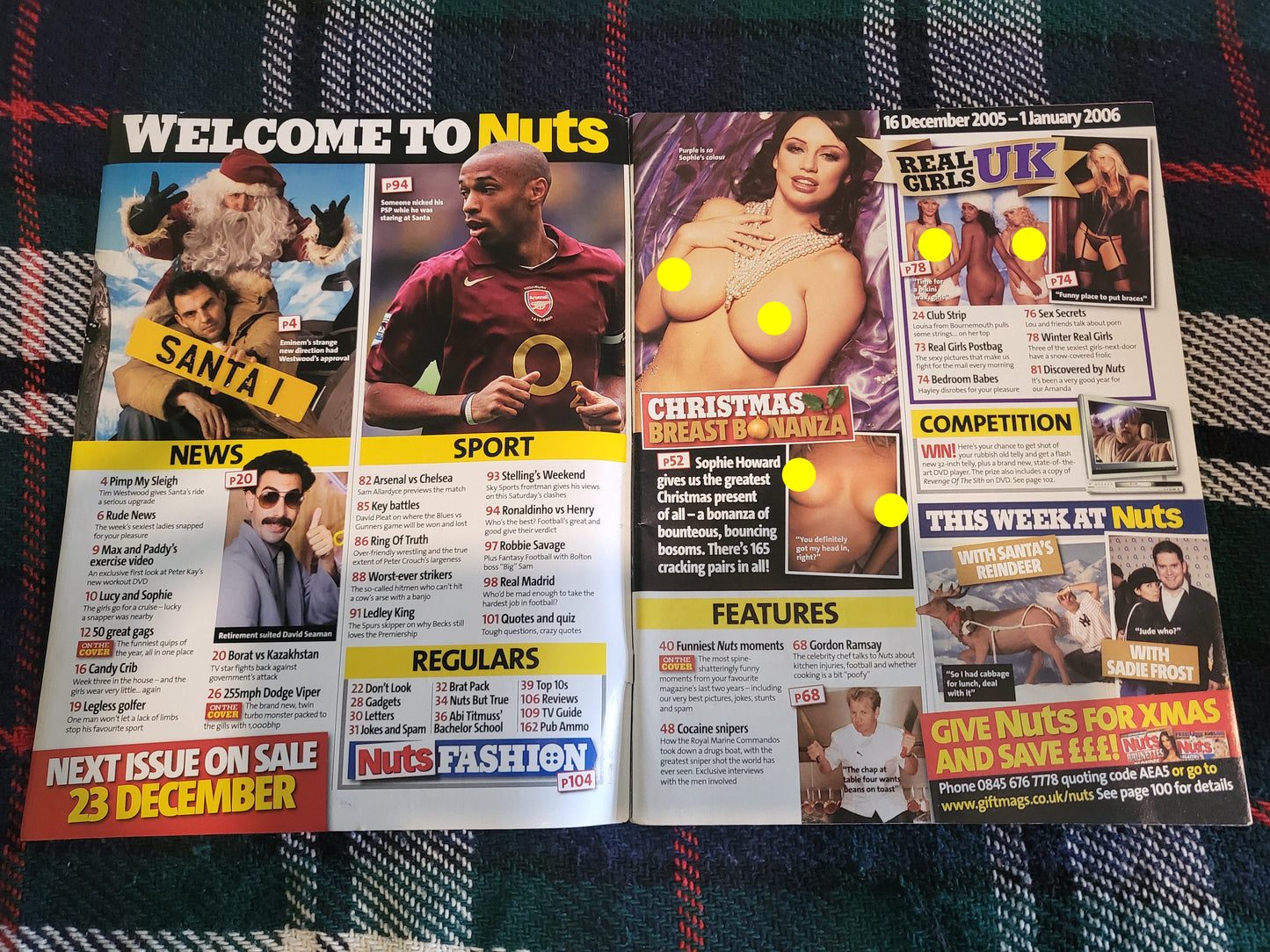 Nuts 16-29 December 2005 (959)(Rare) Sophie Howard Christmas Double Issue