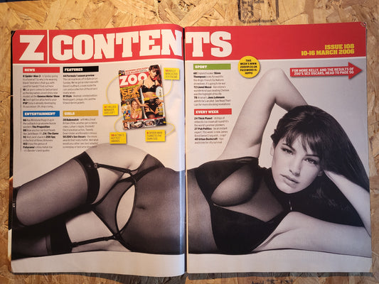 ZOO Magazine 10-16 March 2006 (1032) Kelly Brook POSTER Scarlett Jessica Keira