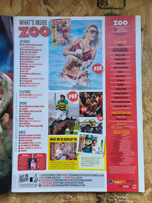 ZOO Magazine 5-11 April 2013 (1052) POSTER Billie Faiers Alice Goodwin Leah Francis