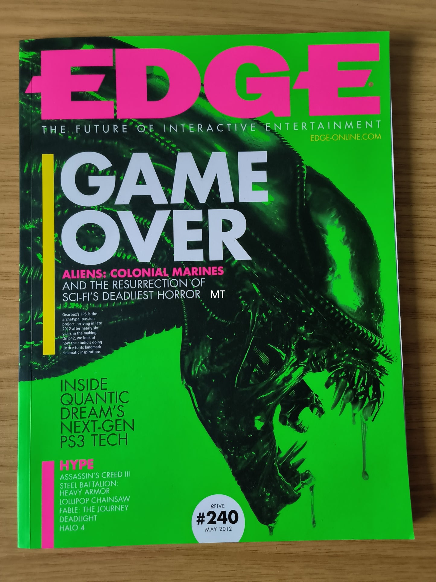 EDGE Magazine May 2012 #240 RARE (1098) Aliens Colonial Marines