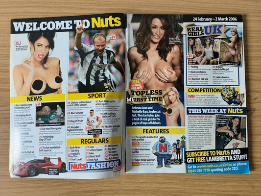 NUTS Magazine 24 February 2 March 2006 (1103) Michelle Bass Rebecca Loos