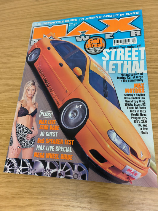 MAX POWER Magazine September 1999 (1111) Jo Guest Starsky Skyline Escort RS