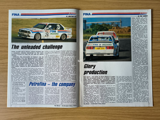 Autosport Magazine (RARE)(1118) FINA Racing Special Report BMW E30 M3 Sierra Cosworth Toyota Official Guide 1980s