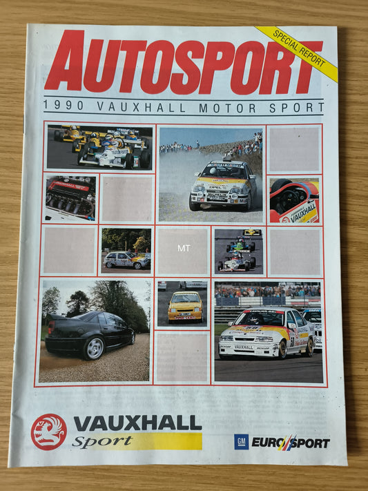 Autosport Magazine 1990 (RARE)(1118) Vauxhall Motor Sport Special Report | BTCC Cavalier Nova Rally | Rare Issue