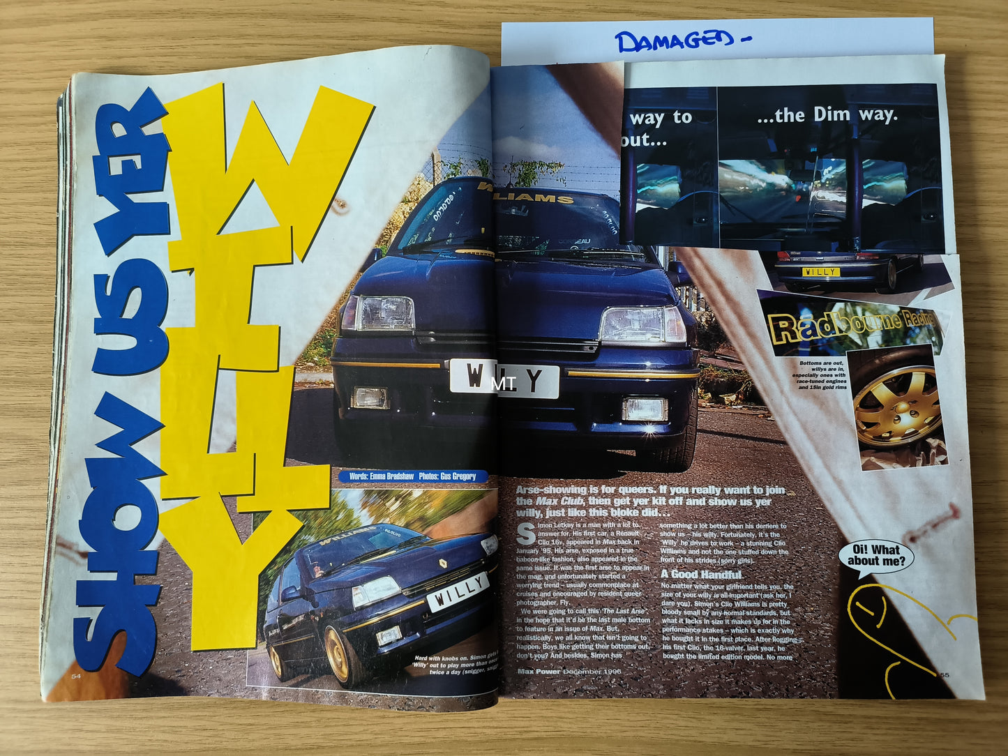 Max Power Magazine December 1996 | 360BHP Cossie Pug Van | Awards Special | Damaged Copy