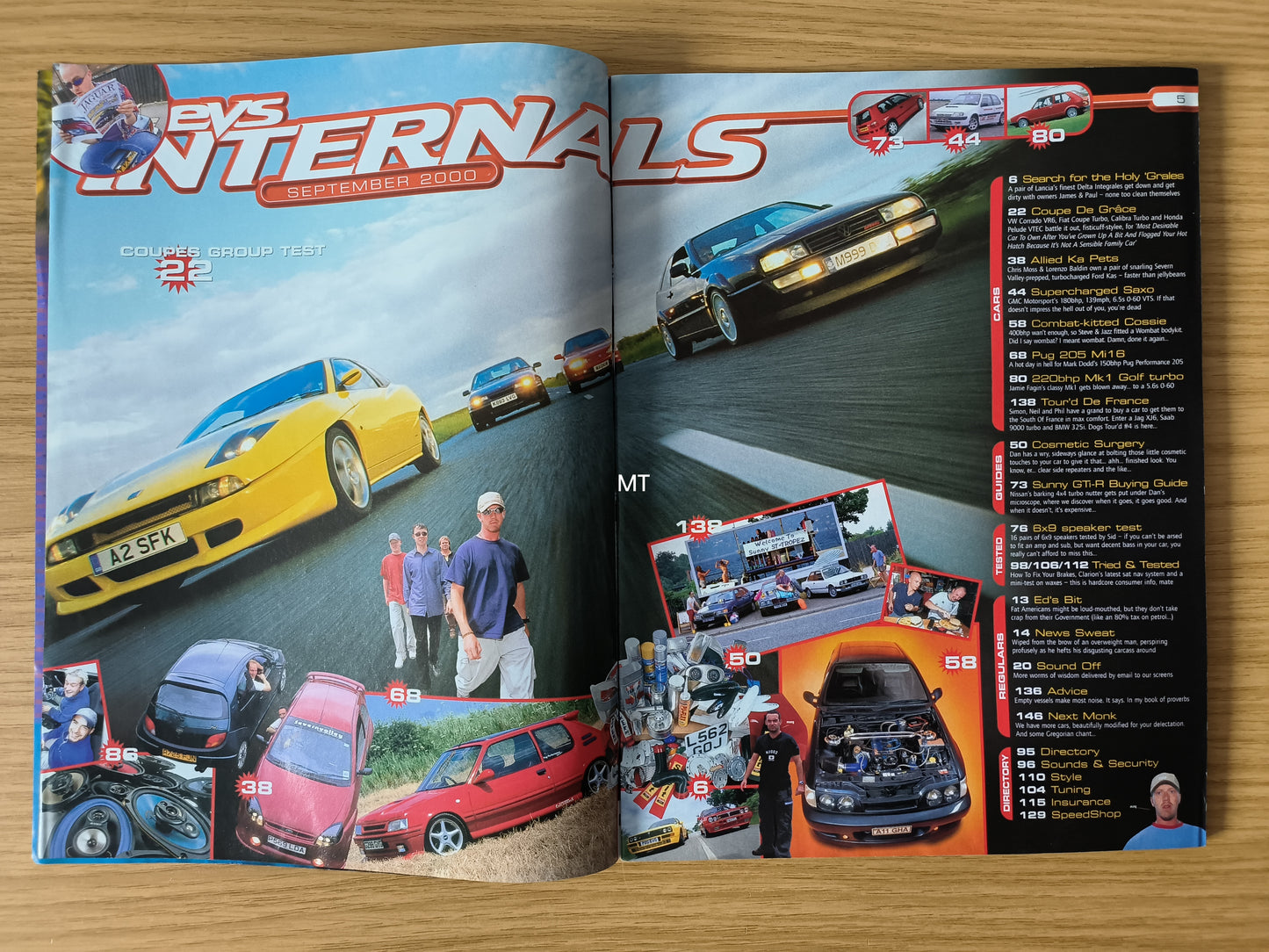 Revs Magazine September 2000 Sapphire Cossie 400bhp Supercharged Saxo VR6 Corrado Fiat Coupe Turbo Calibra Turbo Prelude VTEC Mk1 Turbo Golf 205 GTI Delta Integrale