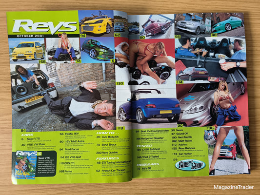 Revs Magazine October 2001 #63 Saxo VTS ICE VR6 Golf Astra 16V 205 CTI Punto GT
