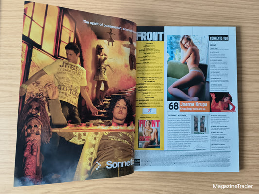 FRONT Magazine April 2004 #68 Joanna Krupa Rebecca Flory Nikki Theobald