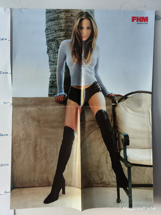 FHM Poster Double Sided Jennifer Lopez Denise Richards Rachel Stevens Fold Out