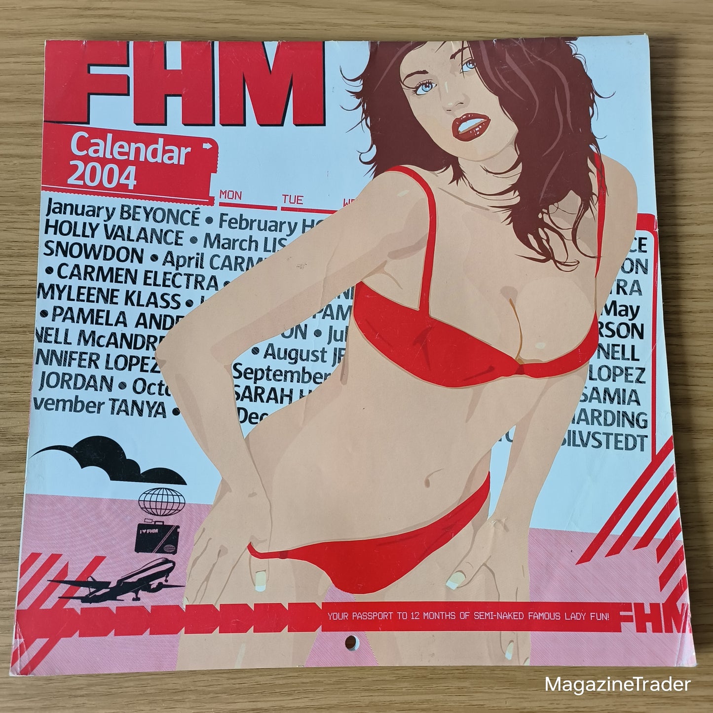 FHM Calendar 2004 Beyonce Jennifer Lopez Pamela Anderson Jordan Holly Valance
