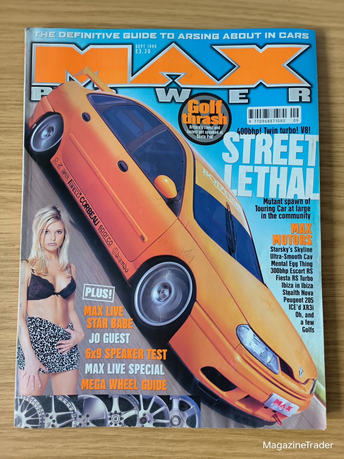 Max Power Magazine September 1999 Jo Guest Jakki Degg Starsky Skyline Escort RS