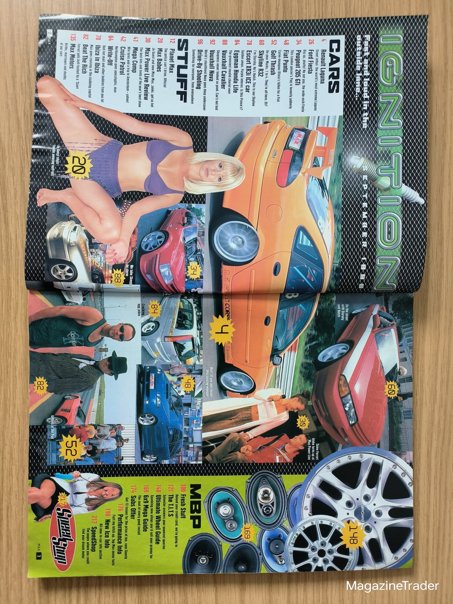 Max Power Magazine September 1999 Jo Guest Jakki Degg Starsky Skyline Escort RS