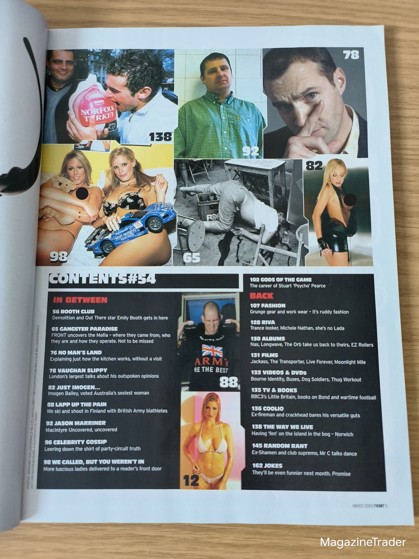 FRONT Magazine March 2003 Emily Booth Jason Marriner Model Mafia