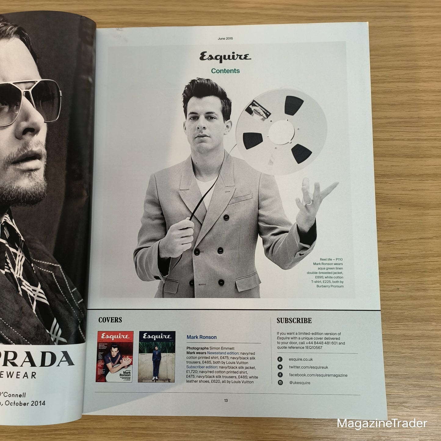 Esquire Magazine June 2015 Pirelli Girls Calendar Mark Ronson Sir Bradley Wiggins