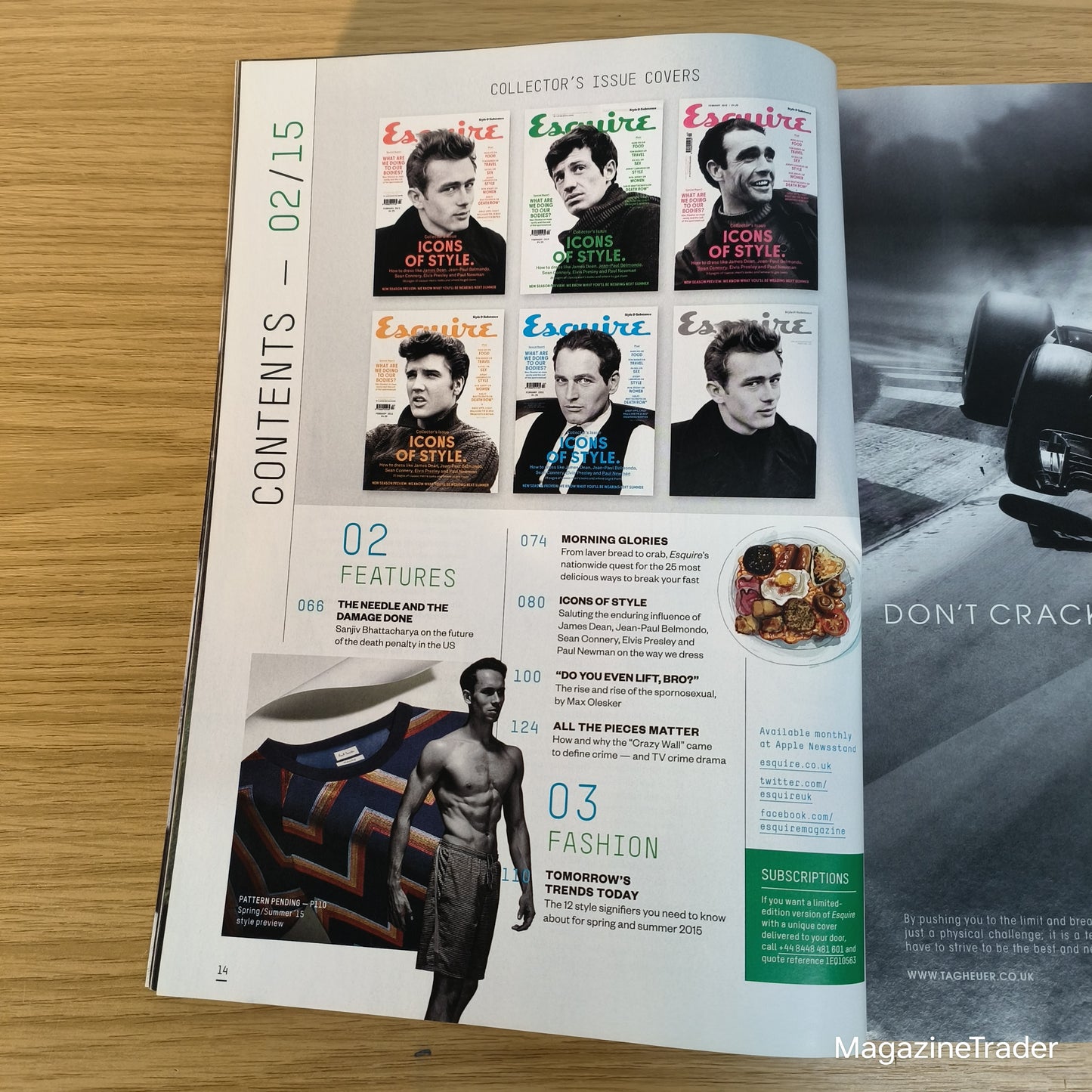Esquire Magazine February 2015 James Dean Icons of Style