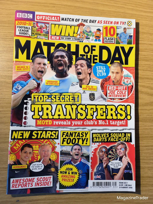 Match of the Day Magazine 3–9 August 2010 Joe Cole Mario Balotelli Ozil
