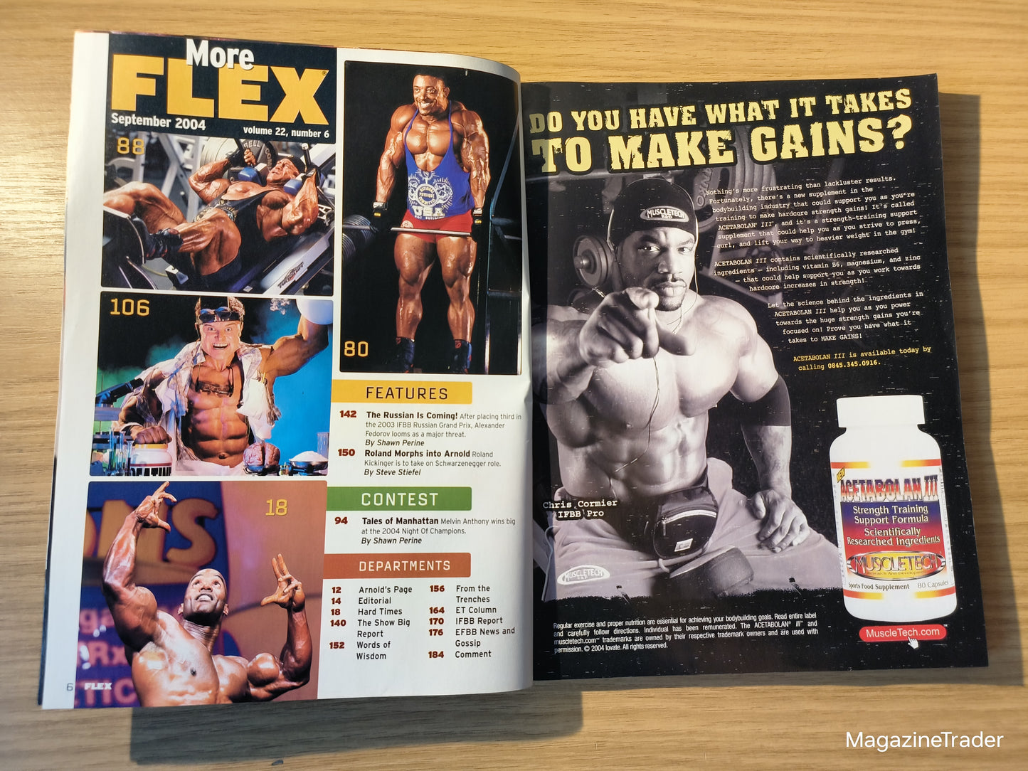 FLEX Magazine September 2004 Ronnie Coleman Arms Arnold Chest Mustafa Mohammad