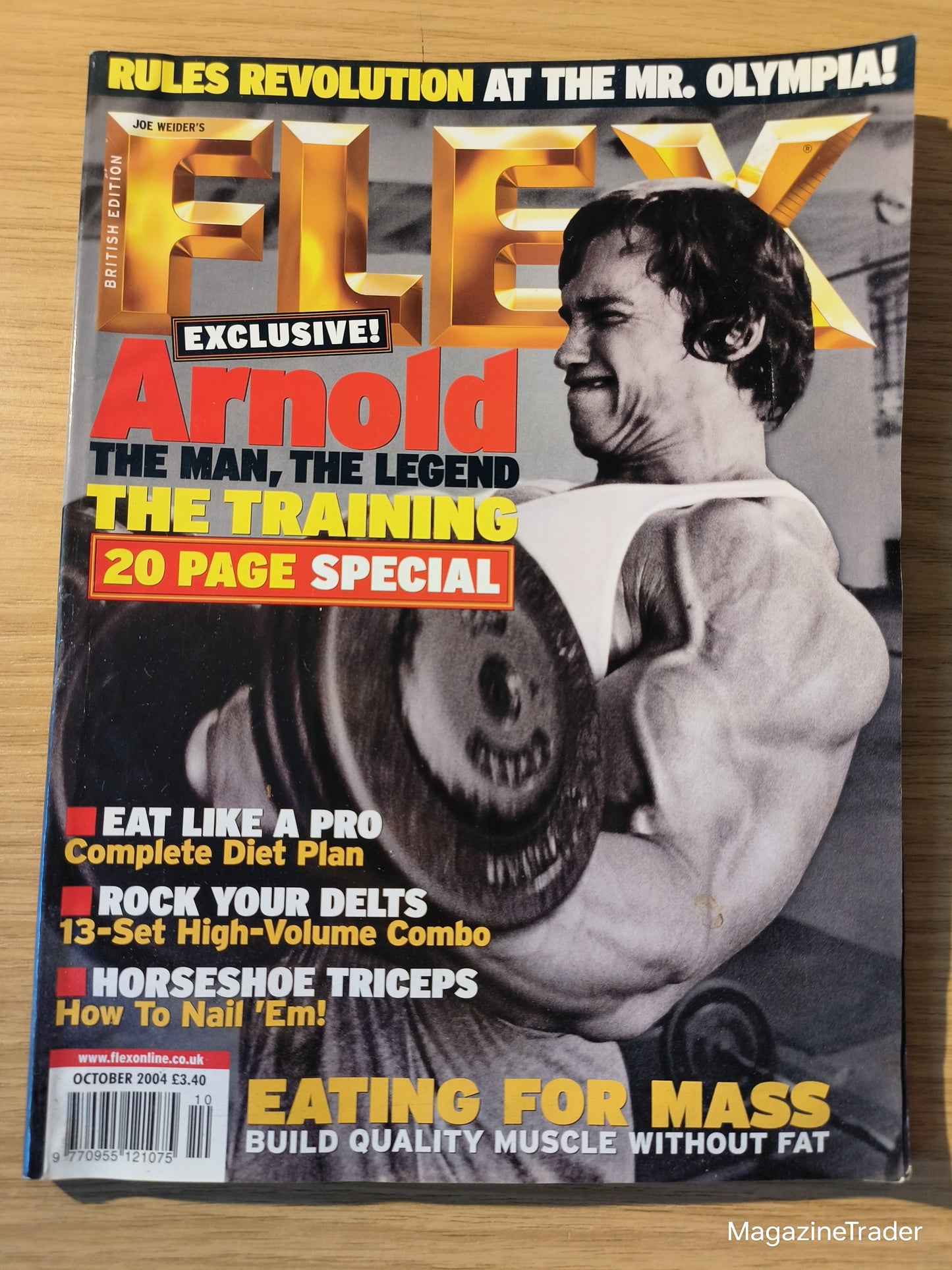 FLEX Magazine October 2004 Arnold Schwarzenegger 20 Page Special Mr Olympia