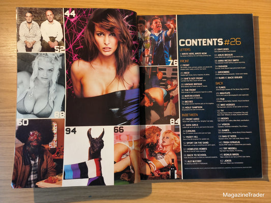 Front Magazine December 2000 - Catalina Model, Anna Nicole Smith, Irvine Welsh, Holly McGuire, Jo Hicks, Ally McCoist