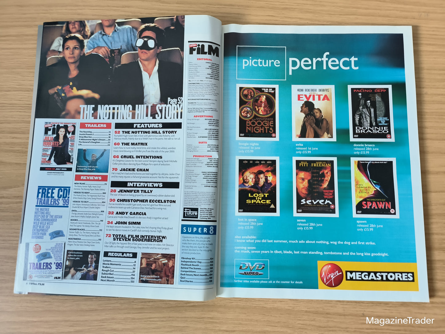 Total Film Magazine Issue 30 - July 1999 - Julia Roberts Notting Hill Exclusive - The Matrix