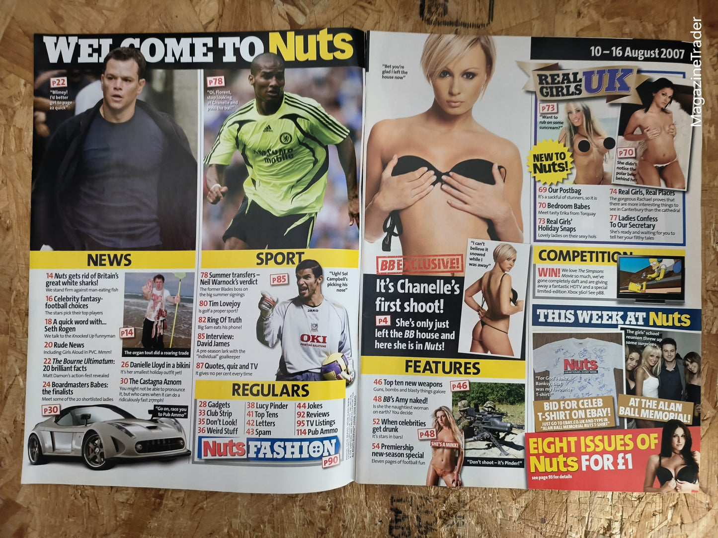 Nuts Magazine 10-16 August 2007 Chanelle Hayes Matt Damon David James