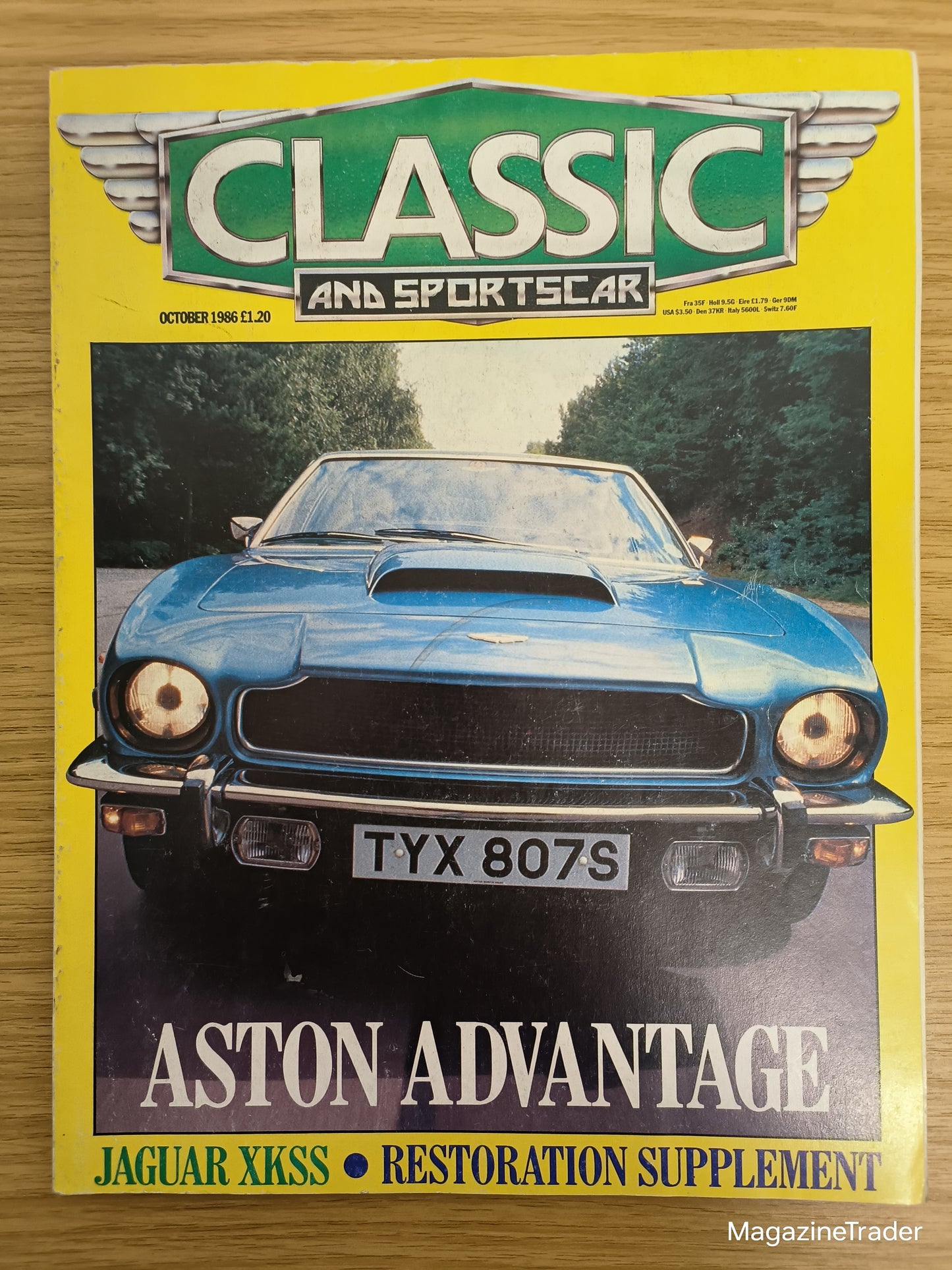 Classic & Sportscar Oct 1986 (1155) Aston Martin V8 Vantage Jaguar XKSS